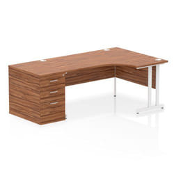 Dynamic Impulse W1600 x D1200 x H730mm Right Hand Crescent Desk Cantil