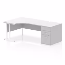 Dynamic Impulse W1600 x D1200 x H730mm Left Hand Crescent Desk Cantile