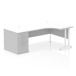 Dynamic Impulse W1600 x D1200 x H730mm Right Hand Crescent Desk Cantil