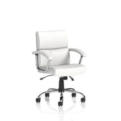 Dynamic Desire Medium Back White Soft Bonded Leather Executive Office