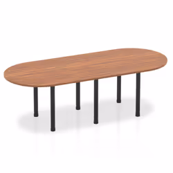 Dynamic I004187, Office, Straight, Rectangular shape, Walnut, Melamine Faced Chipboard (MFC), Black