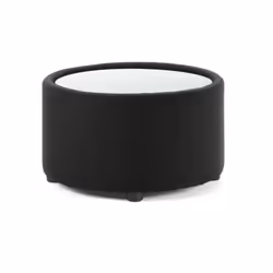 Dynamic Neo Round Table Black Fabric Finish With Glass Top - BR000313