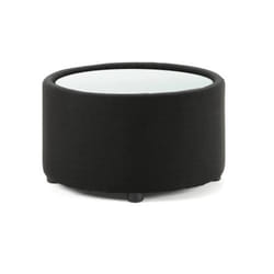 Dynamic Neo Round Table Black Fabric Finish With Glass Top - BR000313