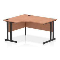 Dynamic Impulse W1400 x D1200/800 x H730mm Left Hand Crescent Desk Wit