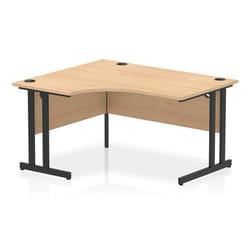 Dynamic Impulse W1400 x D1200/800 x H730mm Left Hand Crescent Desk Wit