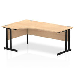 Dynamic Impulse W1800 x D1200/800 x H730mm Left Hand Crescent Desk Wit