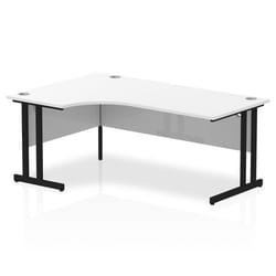 Dynamic Impulse W1800 x D1200/800 x H730mm Left Hand Crescent Desk Wit