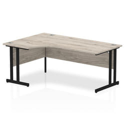 Dynamic Impulse W1800 x D1200/800 x H730mm Left Hand Crescent Desk Wit