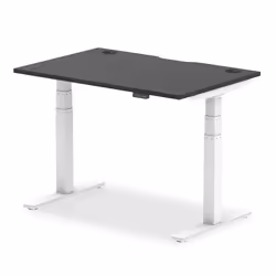 Dynamic Air Black Series, Straight, Rectangular shape, Melamine Faced Chipboard (MFC), Home office, Office, White, T-legs