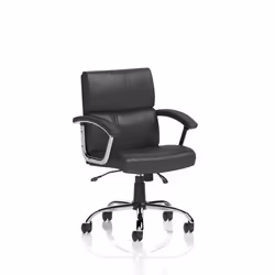 Dynamic Desire Medium Back Black Soft Bonded Leather Executive Office