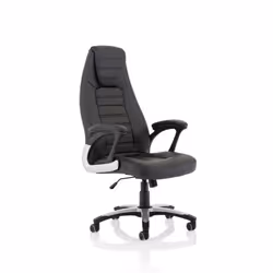 Dynamic Metropolis High Back Black Leather Look Executive Office Chair