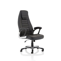 Dynamic Metropolis High Back Black Leather Look Executive Office Chair