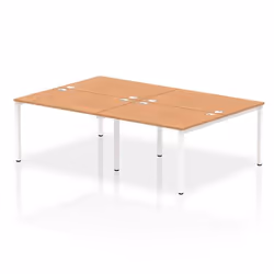 Dynamic Impulse Back-to-Back 4 Person Bench Desk W1200 x D1600 x H730m