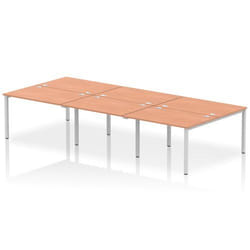 Dynamic Impulse Back-to-Back 6 Person Bench Desk W1200 x D1600 x H730m