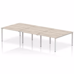 Dynamic Impulse Back-to-Back 6 Person Bench Desk W1200 x D1600 x H730m