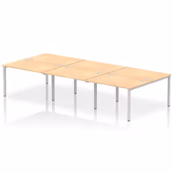 Dynamic Impulse Back-to-Back 6 Person Bench Desk W1200 x D1600 x H730m