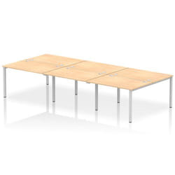 Dynamic Impulse Back-to-Back 6 Person Bench Desk W1200 x D1600 x H730m