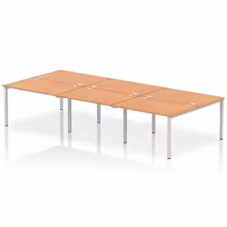Dynamic Impulse Back-to-Back 6 Person Bench Desk W1200 x D1600 x H730m