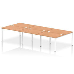 Dynamic Impulse Back-to-Back 6 Person Bench Desk W1200 x D1600 x H730m