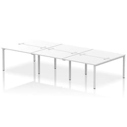 Dynamic Impulse Back-to-Back 6 Person Bench Desk W1200 x D1600 x H730m