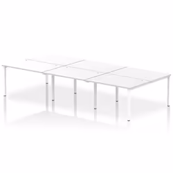 Dynamic Impulse Back-to-Back 6 Person Bench Desk W1200 x D1600 x H730m