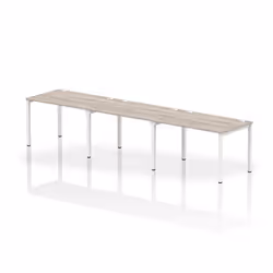 Dynamic Impulse Single Row 3 Person Bench Desk W1200 x D800 x H730mm G