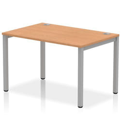 Dynamic Impulse Single Row Bench Desk W1200 x D800 x H730mm Oak Finish