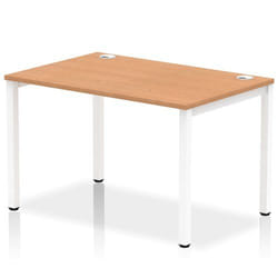 Dynamic Impulse Single Row Bench Desk W1200 x D800 x H730mm Oak Finish