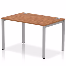 Dynamic Impulse Single Row Bench Desk W1200 x D800 x H730mm Walnut Fin