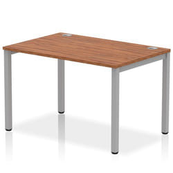 Dynamic Impulse Single Row Bench Desk W1200 x D800 x H730mm Walnut Fin