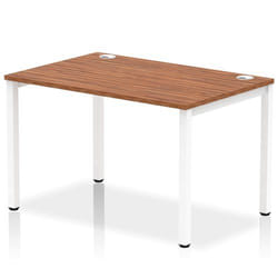 Dynamic Impulse Single Row Bench Desk W1200 x D800 x H730mm Walnut Fin