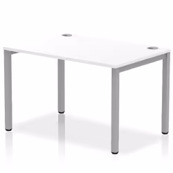 Dynamic Impulse Single Row Bench Desk W1200 x D800 x H730mm White Fini