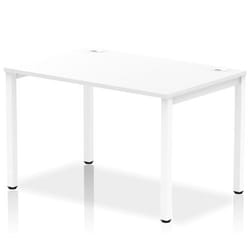 Dynamic Impulse Single Row Bench Desk W1200 x D800 x H730mm White Fini