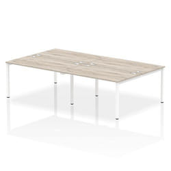 Dynamic Impulse Back-to-Back 4 Person Bench Desk W1400 x D1600 x H730m
