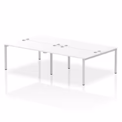 Dynamic Impulse Back-to-Back 4 Person Bench Desk W1400 x D1600 x H730m