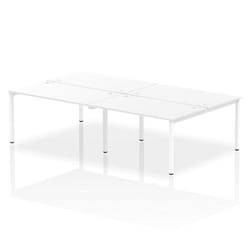 Dynamic Impulse Back-to-Back 4 Person Bench Desk W1400 x D1600 x H730m