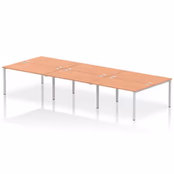 Dynamic Impulse Back-to-Back 6 Person Bench Desk W1400 x D1600 x H730m