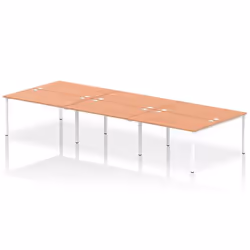 Dynamic Impulse Back-to-Back 6 Person Bench Desk W1400 x D1600 x H730m