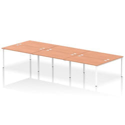 Dynamic Impulse Back-to-Back 6 Person Bench Desk W1400 x D1600 x H730m