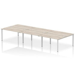 Dynamic Impulse Back-to-Back 6 Person Bench Desk W1400 x D1600 x H730m