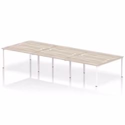 Dynamic Impulse Back-to-Back 6 Person Bench Desk W1400 x D1600 x H730m