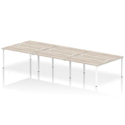 Dynamic Impulse Back-to-Back 6 Person Bench Desk W1400 x D1600 x H730m