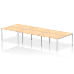 Dynamic Impulse Back-to-Back 6 Person Bench Desk W1400 x D1600 x H730m