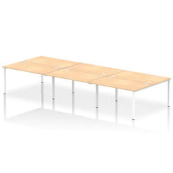 Dynamic Impulse Back-to-Back 6 Person Bench Desk W1400 x D1600 x H730m
