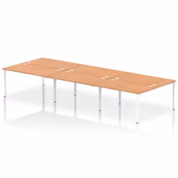 Dynamic Impulse Back-to-Back 6 Person Bench Desk W1400 x D1600 x H730m