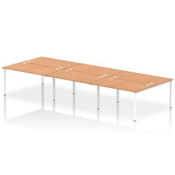 Dynamic Impulse Back-to-Back 6 Person Bench Desk W1400 x D1600 x H730m
