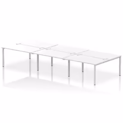 Dynamic Impulse Back-to-Back 6 Person Bench Desk W1400 x D1600 x H730m