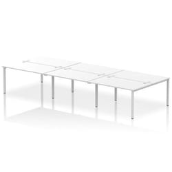Dynamic Impulse Back-to-Back 6 Person Bench Desk W1400 x D1600 x H730m