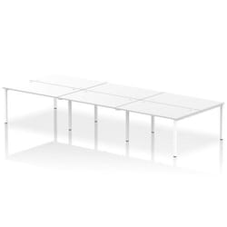 Dynamic Impulse Back-to-Back 6 Person Bench Desk W1400 x D1600 x H730m