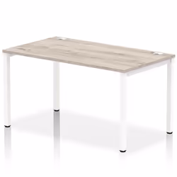 Dynamic Impulse Single Row Bench Desk W1400 x D800 x H730mm Grey Oak F